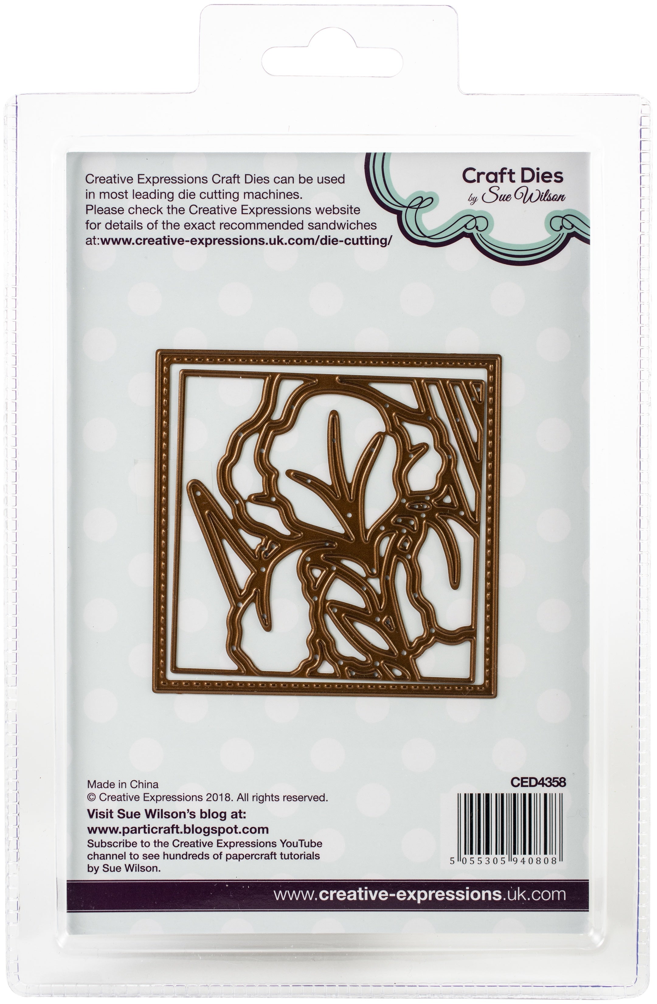 Creative Expressions Craft Dies By Sue Wilson - Frames & Tags-Iris Flower Square