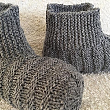 Ribbed Bootie Slippers