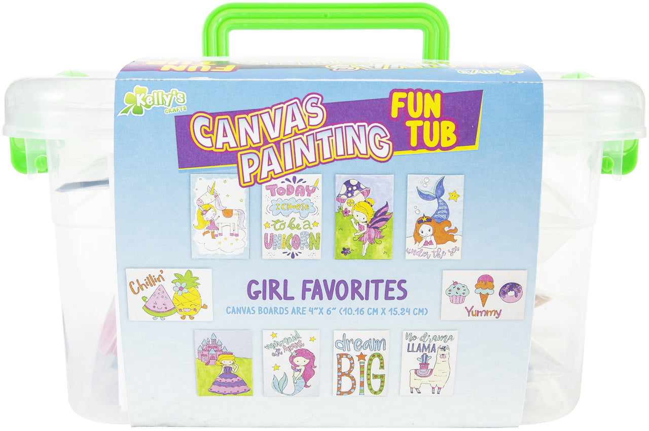 New Image Group Kelly's Crafts Canvas Painting Fun Tub - Girl Favorites