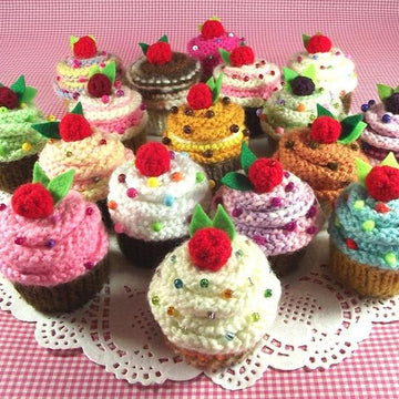 Meringue Cherry Cupcake Pincushion