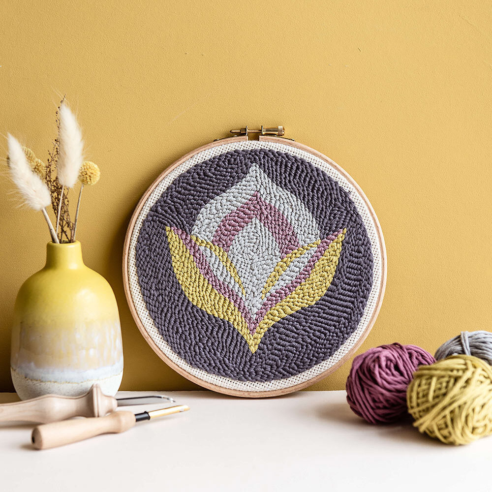 Whole Punching Summer Hoop Punch Needle Kit - 7in Hoop