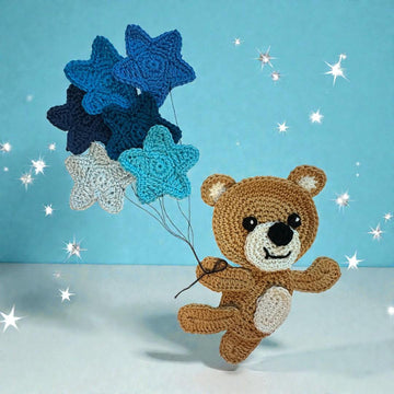 Bear with balloons crochet