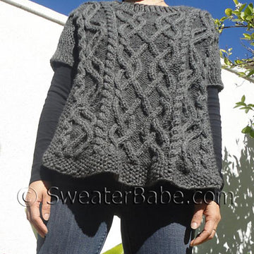 #146 Cable-y Goodness Poncho Sweater