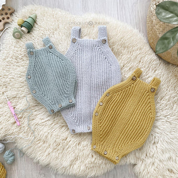 6-12 months - SNAPPY Crochet Romper
