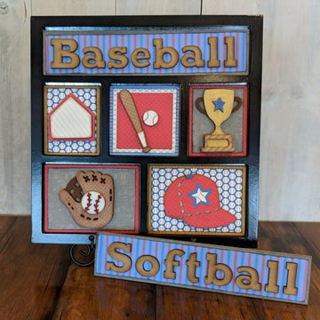Foundations Decor Shadow Box Kit - Baseball
