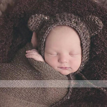 Ribbed Baby Bear Bonnet