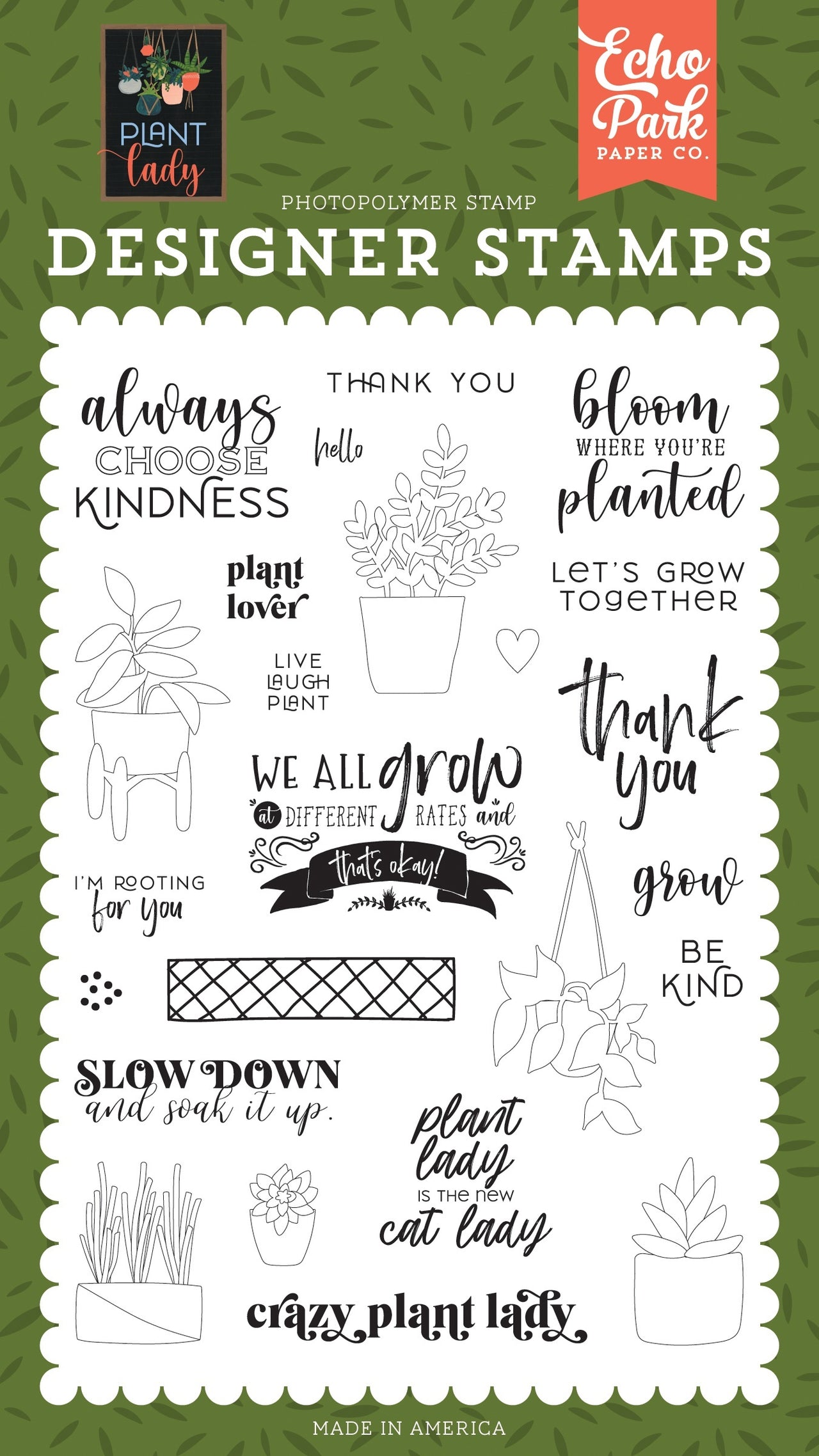 Echo Park Paper Echo Park Stamps - Plant Lover, Plant Lady