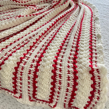 Candy Cane Panels Afghan Crochet Pattern