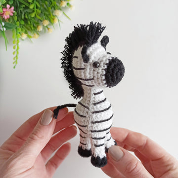 Zebra crochet pattern, mini amigurumi animals