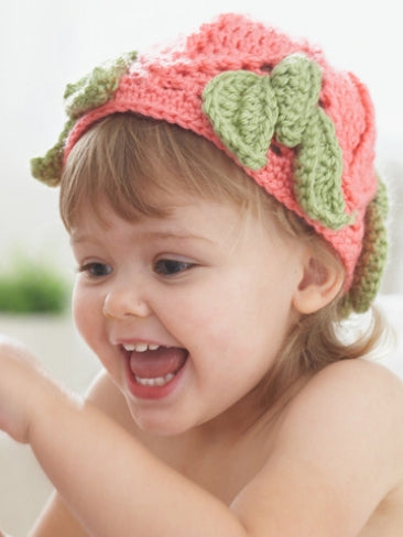 Leaf It To Me Baby Hat in Caron Simply Soft Collection - Downloadable PDF
