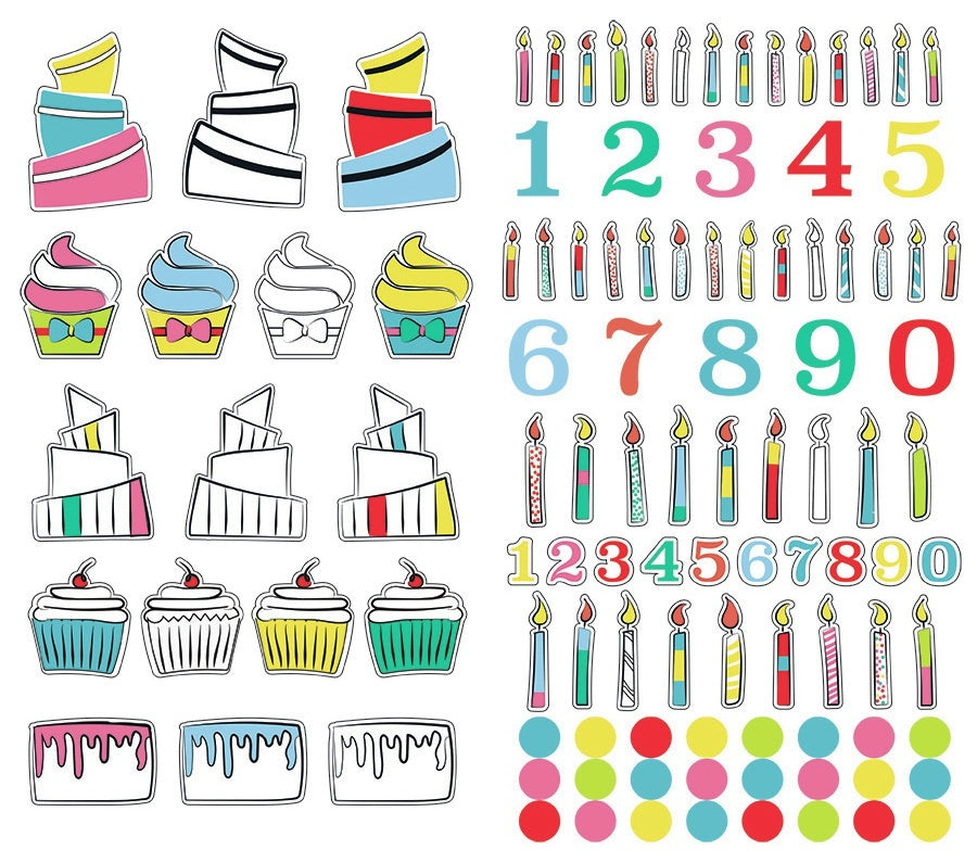Foundations Decor Cake Smash Stickers - Build Your Own Cake