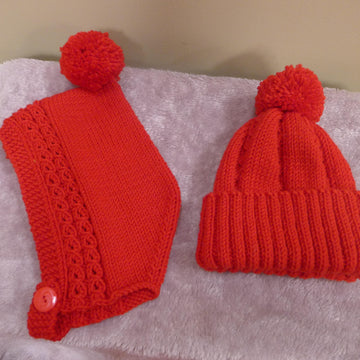 Little Red Riding Hood Cape, Hat sock set