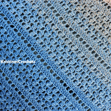 Ocean Blush Asymmetrical Triangle Shawl