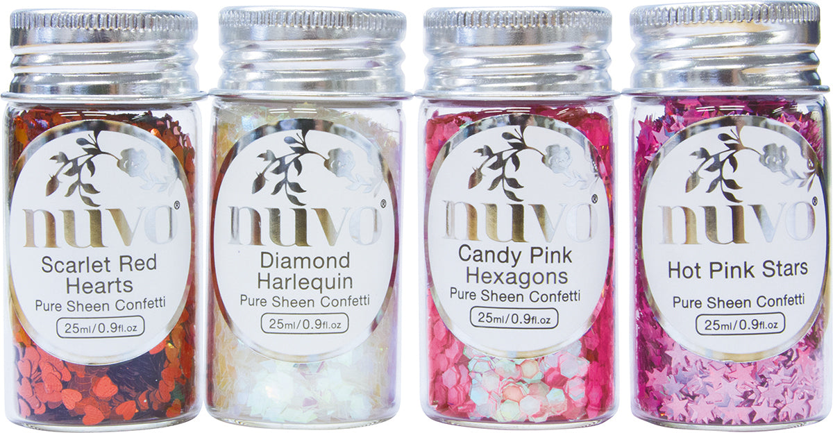 Tonic Studios Nuvo Pure Sheen Confetti 4/Pkg - Cross My Heart