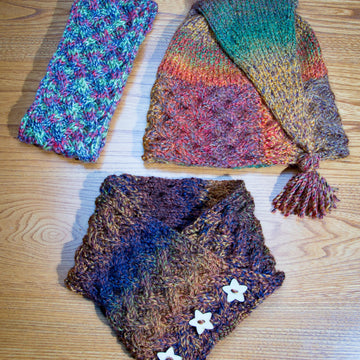 Criss-Cross Hat, Headband and Cowl