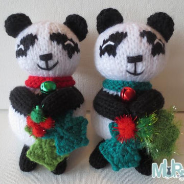 Holly Jolly Panda Hanging Ornament