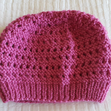 Zoey - 12ply eyelet stitch beanie