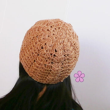 "Cascade" lacy beanie _ C26