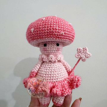 Pink Fairy Shroom Amigurumi