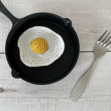 Crochet Egg Amigurumi - Whole & Fried