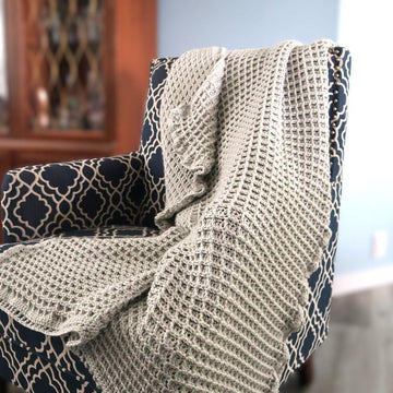 Moonlight Mist Waffle Blanket