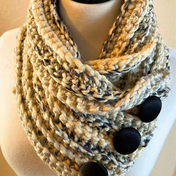 Cozy Crossroads Button Cowl