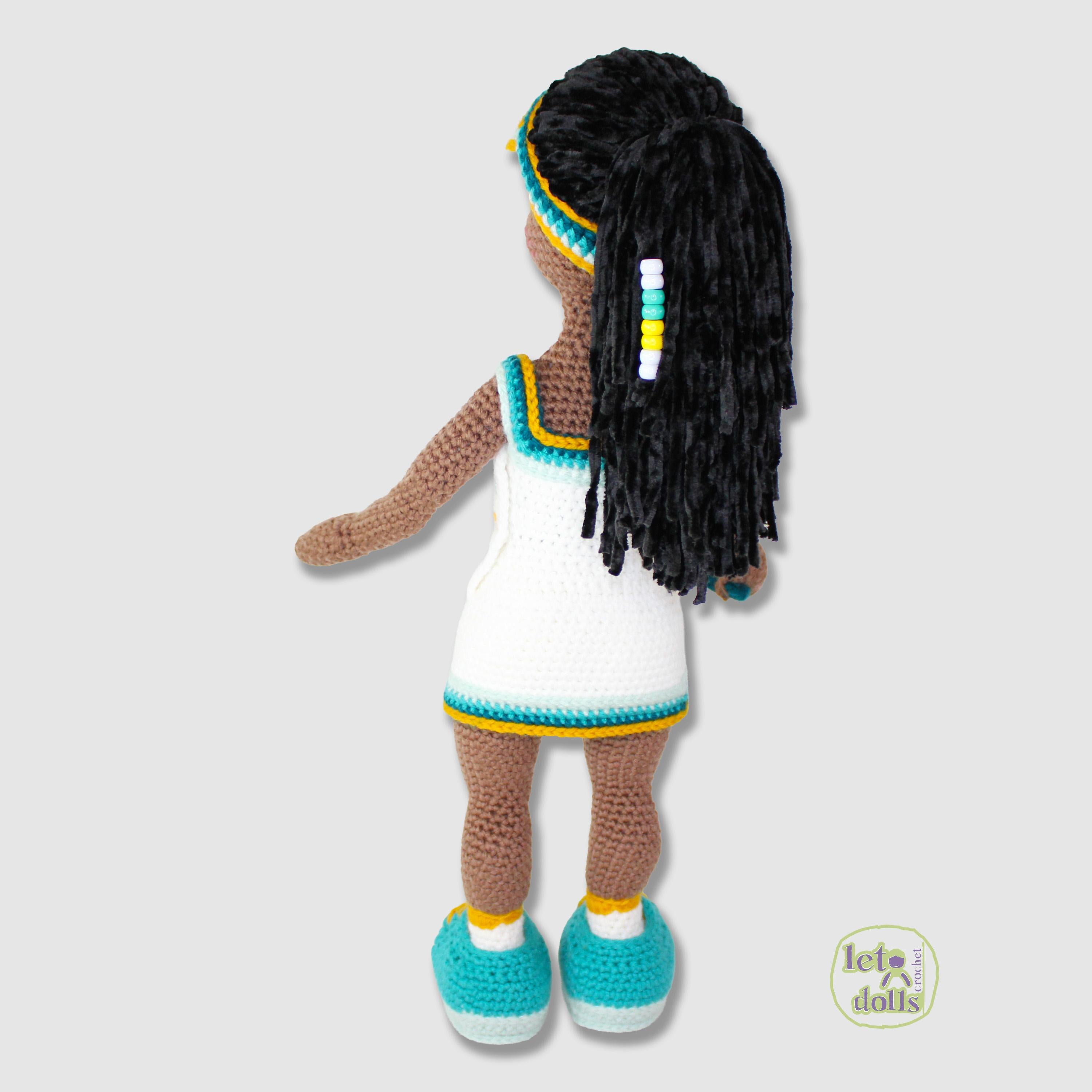 18 inch crochet doll pattern PDF, Medium amigurumi doll, Serena