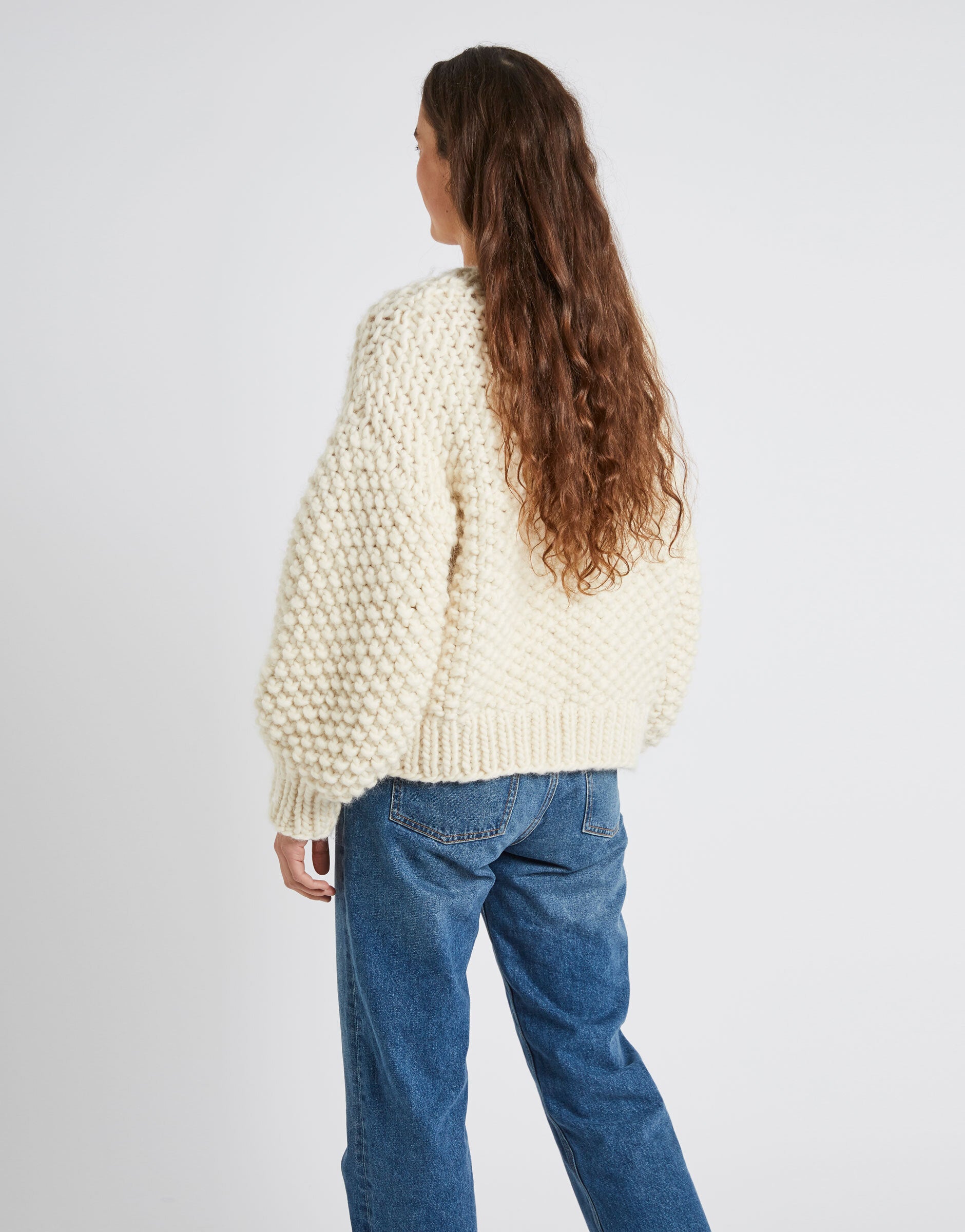 Amanda Sweater in Wool and the Gang Crazy Sexy Wool - Leaflet