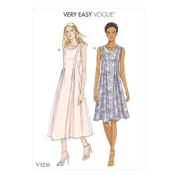 Vogue Misses' Released-Pleat Fit-and-Flare Dresses V9236 - Sewing Pattern