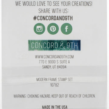 Concord & 9th Clear Stamps 3"X4" - Modern Frame