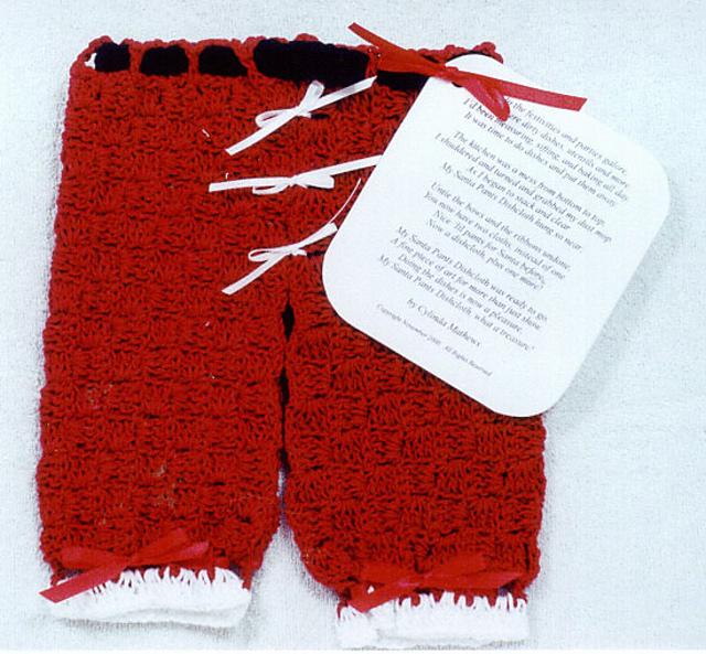 0198 Santa Pants Dishcloth & Poem
