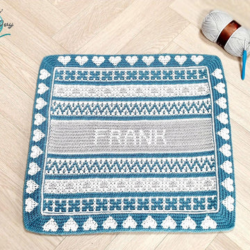 Personalised mosaic crochet blanket, any name!