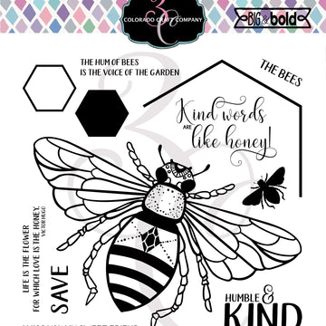 Colorado Craft Company Clear Stamps 6"X6" - Honey Bee-Big & Bold