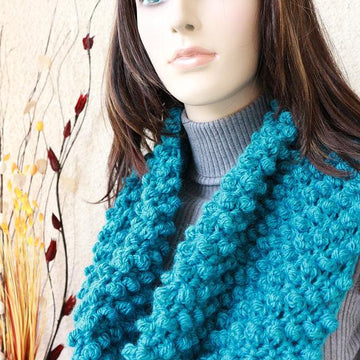 Chunky Crochet Boucle Cowl Scarf