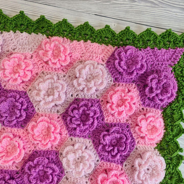Summer Garden Flower Baby Blanket