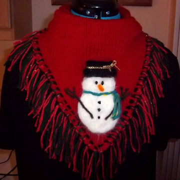 Easy Jolly Snowman Neck Scarf/Cowl