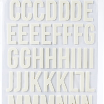 Simple Stories Color Vibe Foam Alpha Stickers 6"X12" 129/Pkg - White