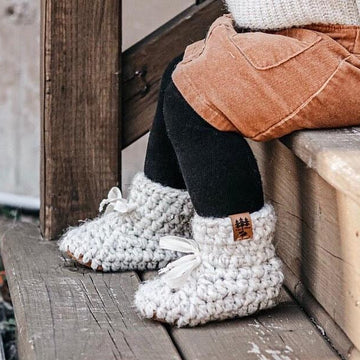 Baby Booties Leather Sheepskin