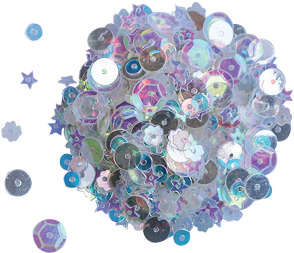 Dress My Crafts Sequins 25gms - Crystal Clear
