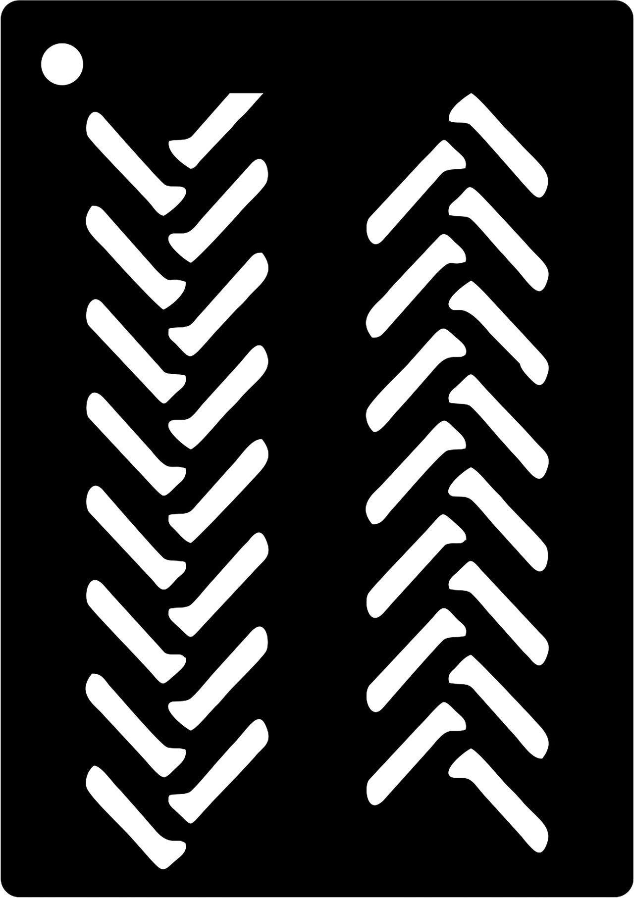 Creative Expressions Mini Stencil - Tyre Tracks