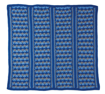 Stormy Blue Stocking Block Blanket Square For Stocking in Caron United - Downloadable PDF