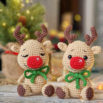 Red nosed reindeer amigurumi