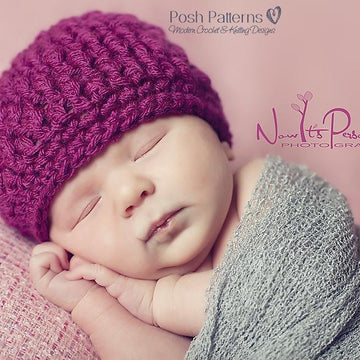 Faux Cable Crochet Hat Pattern 237