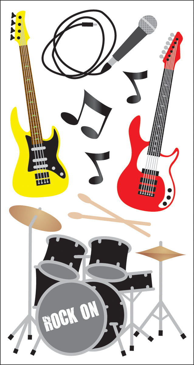 Trends International SandyLion Essentials Dimensional Stickers - Rock & Roll