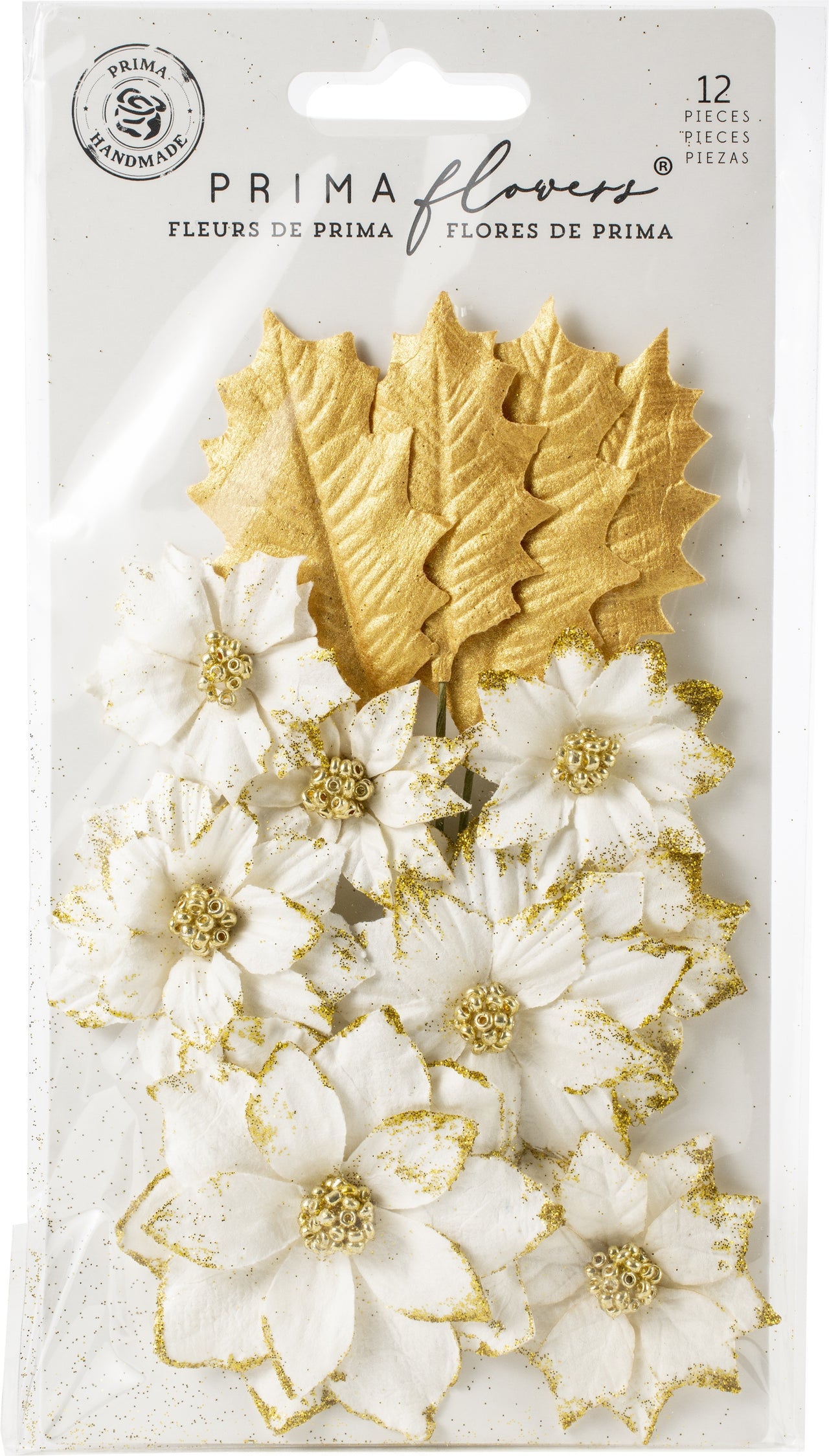Prima Marketing Mulberry Paper Flowers - White Christmas/Christmas In The Country