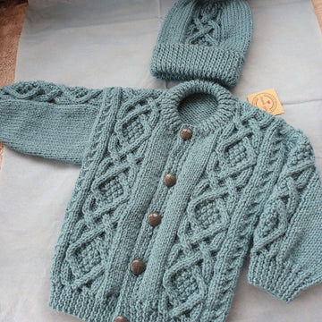 "Breda" Aran Knitting Pattern for Babies