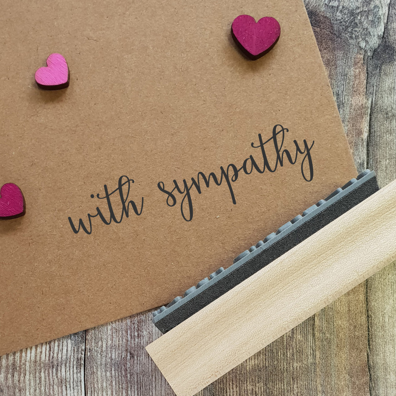 Skull and Cross Buns With Sympathy Calligraphy Rubber Stamp