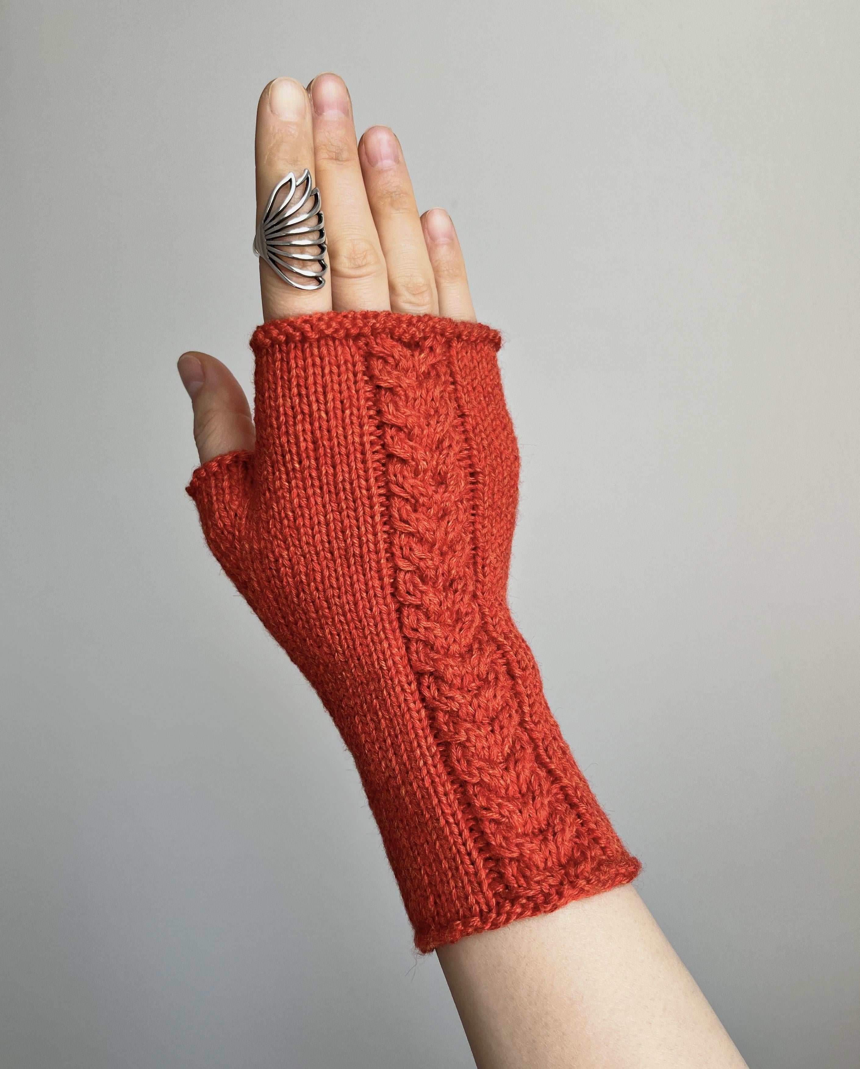 Ember Braid Mitts