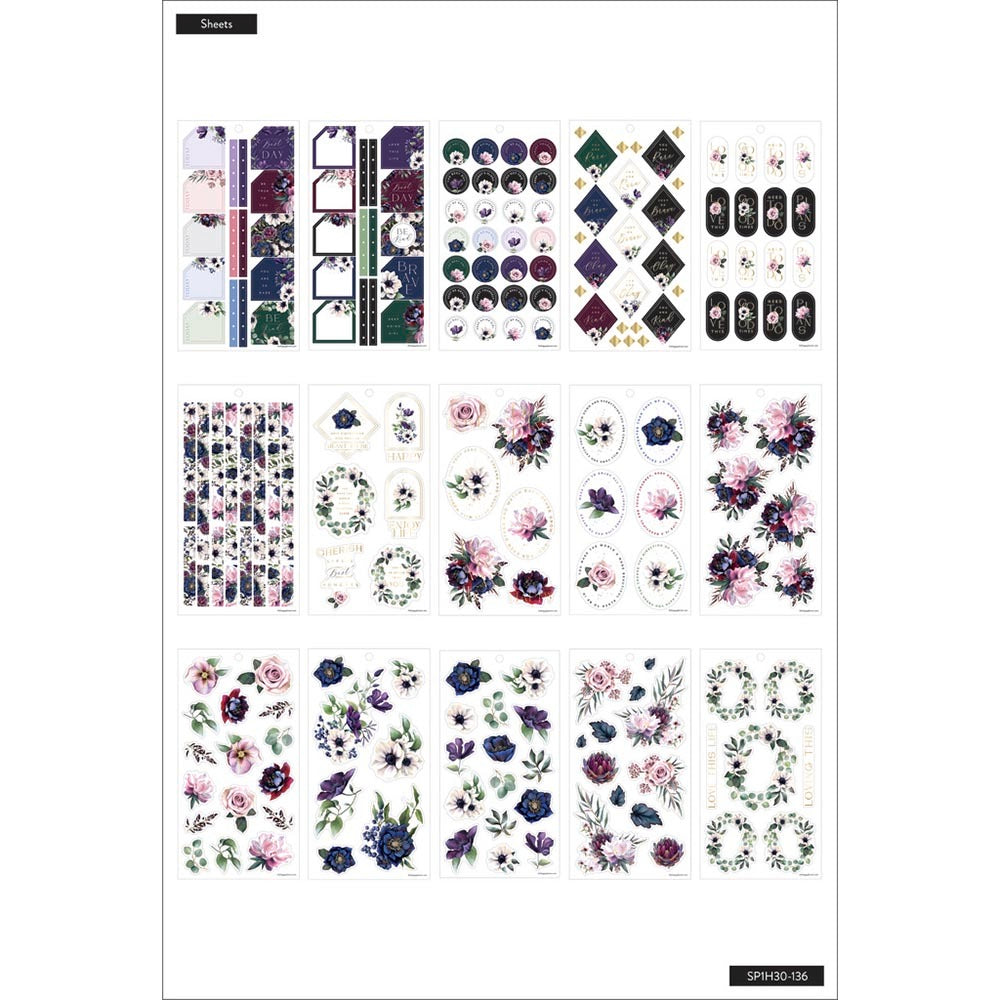 The Happy Planner Beauty In Florals 30 Sheet Sticker Pad