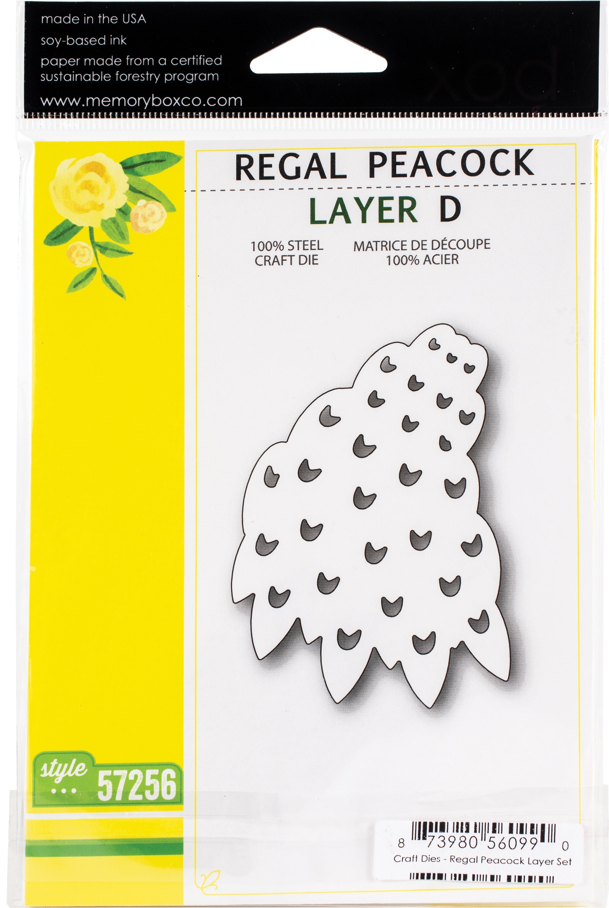 Memory Box Birch Press Designs Dies - Regal Peacock Layer Set
